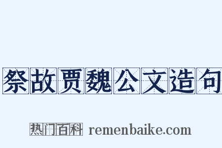 祭故贾魏公文造句是什么意思的图片